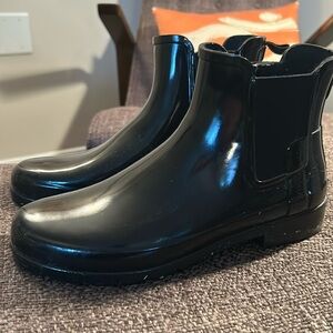Hunter Black Rain Boots size 8